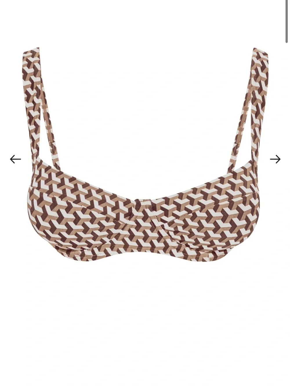 Monday Swimwear Sorrento Top HUSK GEO Size VV